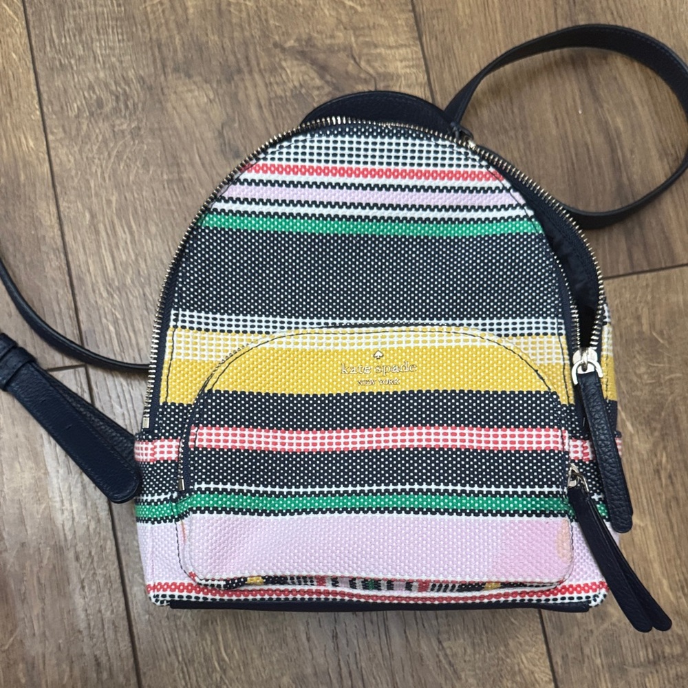 NWOT Kate Spade Colorful Striped Backpack